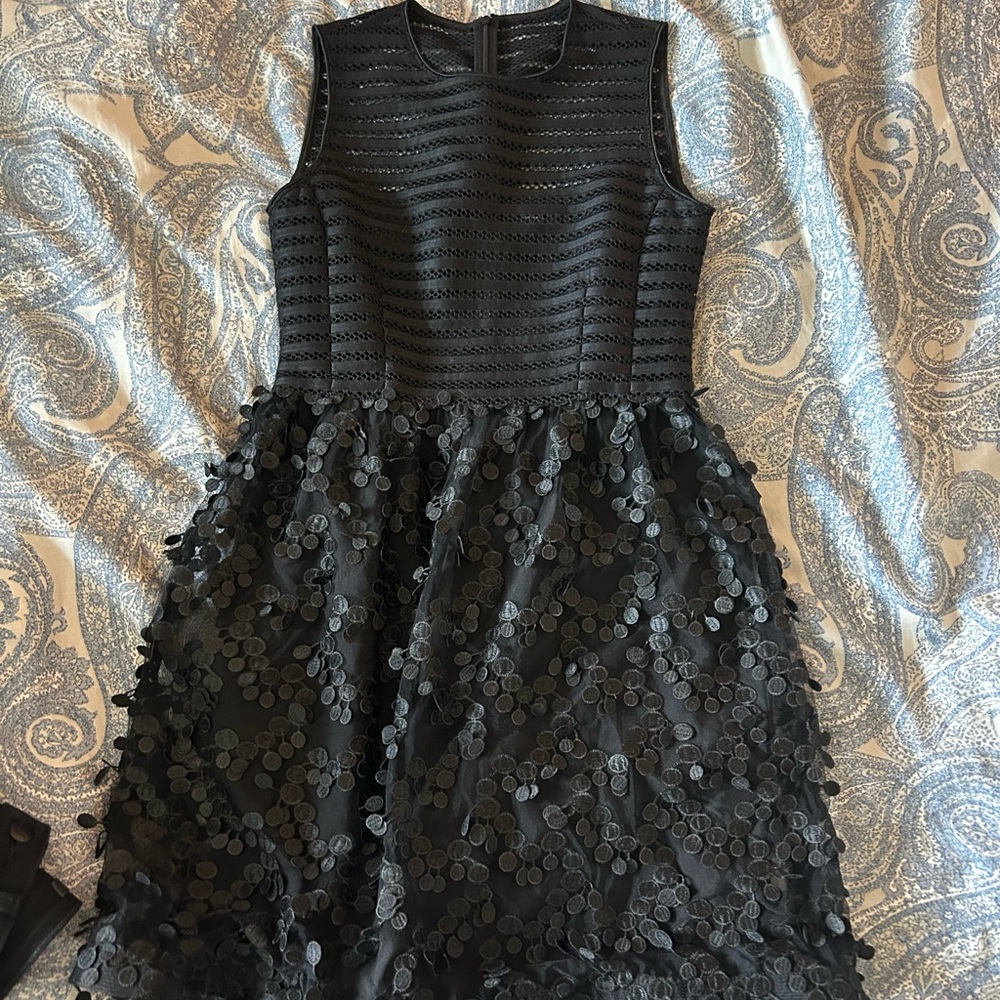 Nanette Lepore Black Mesh Detail Dress